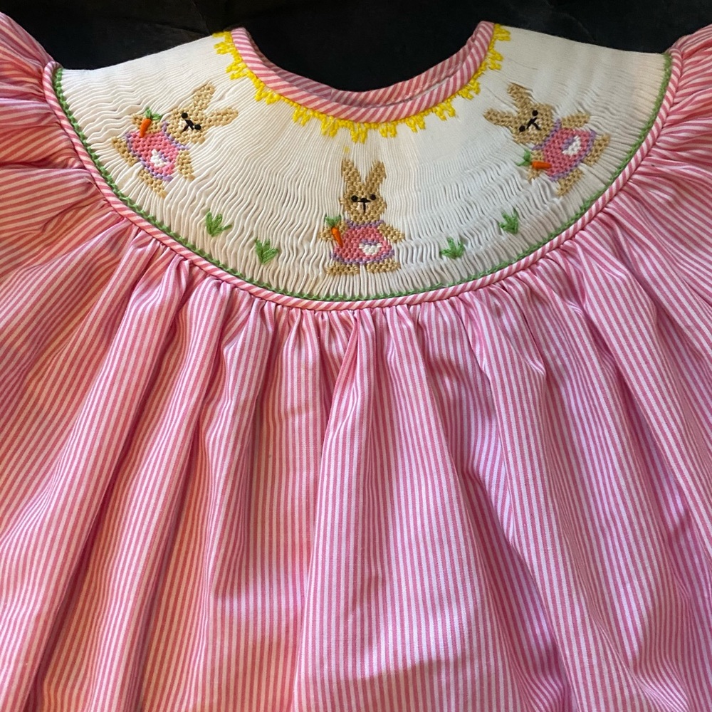 Smocked Bunny Pants Set Size Capri Set - size 5